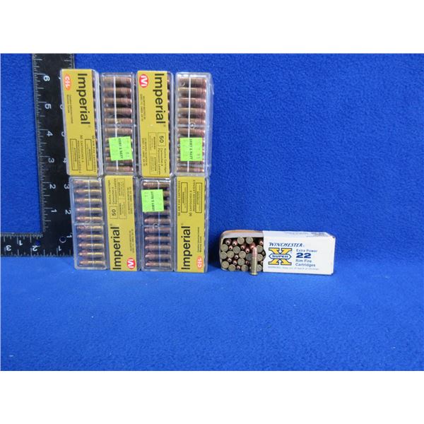 22 LR Imperial and Winchester Cartridges - 9 Boxes of 50