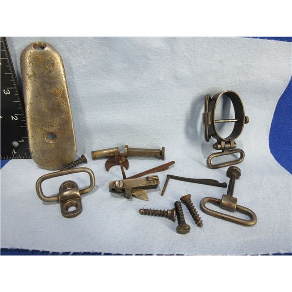 Mauser 1910 Parts - Swivels, Metal Butt Plate, Screws Etc.