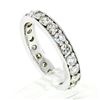 Image 1 : Vintage 14k White Gold 1.57 ctw Eternity Band Ring w/ 20 Old Single Cut Diamonds