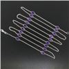Image 5 : 14k White Gold 19.72 ctw 18 Station Oval Amethyst by the Yard 38" Chain Necklace