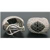 Image 4 : 18k Solid White Gold 3.60 ctw White & Black Diamond Drenched Dome Button Earring