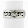 Image 1 : Antique 14k White Gold 0.20 ctw Diamond 7mm Eternity Band Ring