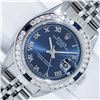 Image 2 : Rolex 26MM Ladies Stainless Steel Blue Roman Sapphire And Diamond Watch