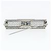 Image 3 : Antique Art Deco Platinum 7.24 ctw Diamond Large Sapphire Filigree Brooch Pin