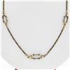 Image 2 : UNIQUE Vintage 18K Yellow Gold 20" Twisted & Open Bar Link Chain Necklace 16.08g