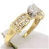 Image 3 : 14k Yellow Gold 0.30 ctw Round Diamond & Dual Row Channel Accent Engagement Ring