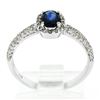 Image 9 : Petite 14K White Gold 1.05 ctw Oval Sapphire Solitaire & Diamond Halo Promise Ri