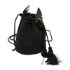 Image 2 : Saint Laurent YSL Black Canvas Fringe Bucket Bag
