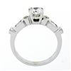 Image 8 : Vintage 18k White Gold 1.27 ctw Round & Baguette Diamond Solitaire Engagement Ri