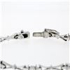 Image 8 : New 14K White Gold 7" .33 ctw Bezel Set Diamond & Figure "X" Link Tennis Bracele