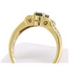 Image 4 : 18k Yellow Gold .94 ctw Solitaire Oval Sapphire w/ Baguette & Round Diamond Ring