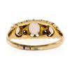 Image 6 : Antique Victorian 18K Yellow Gold Round & Oval Cabochon Opal Diamond Band Ring