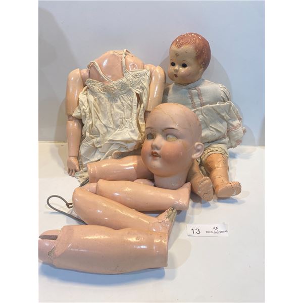 COllectible Porcelain Dolls And Doll Parts