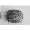 Image 3 : (2) National Finals Rodeo 1992 and 1985 Hesston Belt Buckles - (1) Sealed