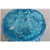 Image 3 : Blue Opalescent Sugar Bowl with Lid