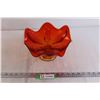 Image 1 : Orange Art Glass Centrepiece