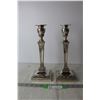 Image 1 : Pair of Silver Plated Candle Sticks - 11", Stamped W&HSU