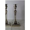 Image 2 : Pair of Silver Plated Candle Sticks - 11", Stamped W&HSU