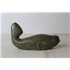 Image 4 : Vintage Whale Soapstone Carving - 8", Marked