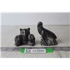 Image 1 : (2) The Wolf Sculptures Figurines - Seal, Owls