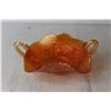 Image 2 : Marigold and Cherry Carnival Glass Bon Bon Dish