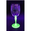 Image 1 : (4) Tiffin-Franciscan "Psyche Green" Uranium Glass Stemmed Wine Glasses