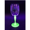 Image 1 : (4) Tiffin-Franciscan "Psyche Green" Uranium Glass Stemmed Wine Glasses