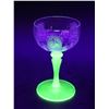 Image 1 : (4) Tiffin-Franciscan "Psyche Green" Uranium Glass Stemmed Liquor Glasses