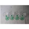 Image 6 : (4) Tiffin-Franciscan "Psyche Green" Uranium Glass Stemmed Liquor Glasses