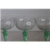 Image 5 : (4) Tiffin-Franciscan "Psyche Green" Uranium Glass Stemmed Liquor Glasses