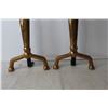Image 4 : Pair of Brass Art Deco Andirons (16" Tall)