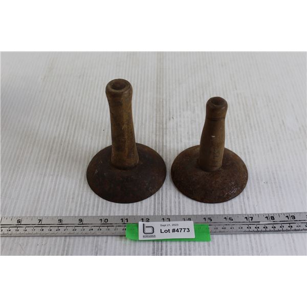 (2) Pair of Antique Hog Scrapers