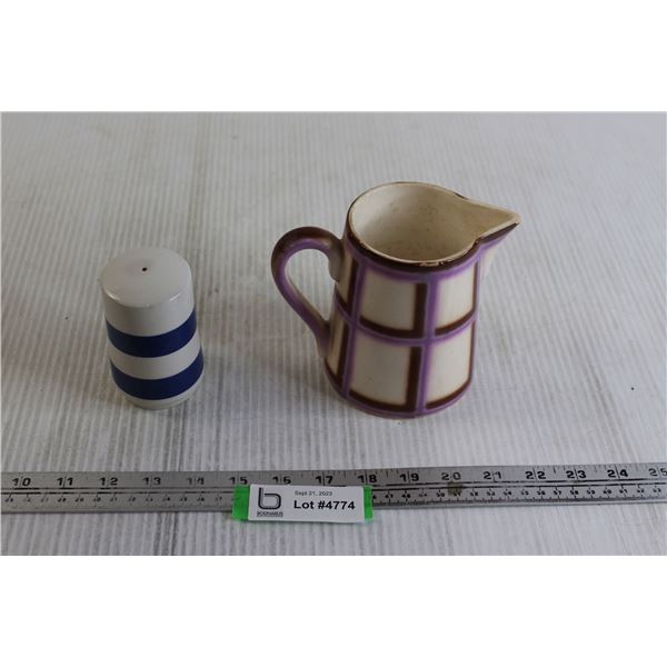 Cornish ware Shaker, Germany Small Pitcher
