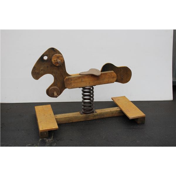 ** Custom Made Wooden Spring Riding Horse - 49Lx38T
