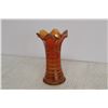 Image 5 : Ripple Marigold Carnival Glass Vase - 5 3/4" High