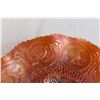 Image 2 : Carnival Glass Bowl with Dragon & Lotus Pattern in Marigold Iridescence