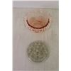 Image 3 : Pink Depression Glass "Open Lace" Centerpiece Vase w/ Flower Frog
