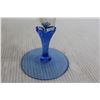 Image 4 : (2) Blue-Stemmed Décor Glasses (Candleholders or Rose Bowls)
