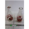 Image 1 : (2) Palm Dairy Embossed 1 QT Milk Bottles