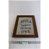 Image 1 : Dy-O-La Home Dye Tin Advertising Sign in Frame - Broken Glass, 12" x 16"