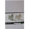 Image 1 : (2) Vintage Jeannette Clear Glass Scotty Dog Candy Containers