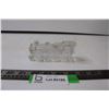 Image 1 : Vintage Glass Train Engine Locomotive Candy Container Clear