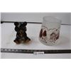 Image 1 : Bear Piggy Bank and Glass Vase