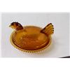 Image 2 : Indianna Amber Glass Hen in a Nest