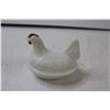 Image 2 : Hen on a Nest Milk Glass- Red is Coming Off