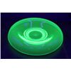 Image 1 : Green Uranium Depression Glass Rolled Edge Center Console Bowl