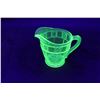 Image 1 : Small Uranium Glass Creamer - Doric Pattern