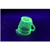 Image 3 : Small Uranium Glass Creamer - Doric Pattern