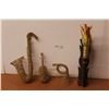 Image 1 : * Wooden Torch - (3) Pieces of Wire Art