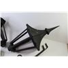 Image 2 : (2) Vintage Lantern Style Light Cases  + (2) Metal Hangers